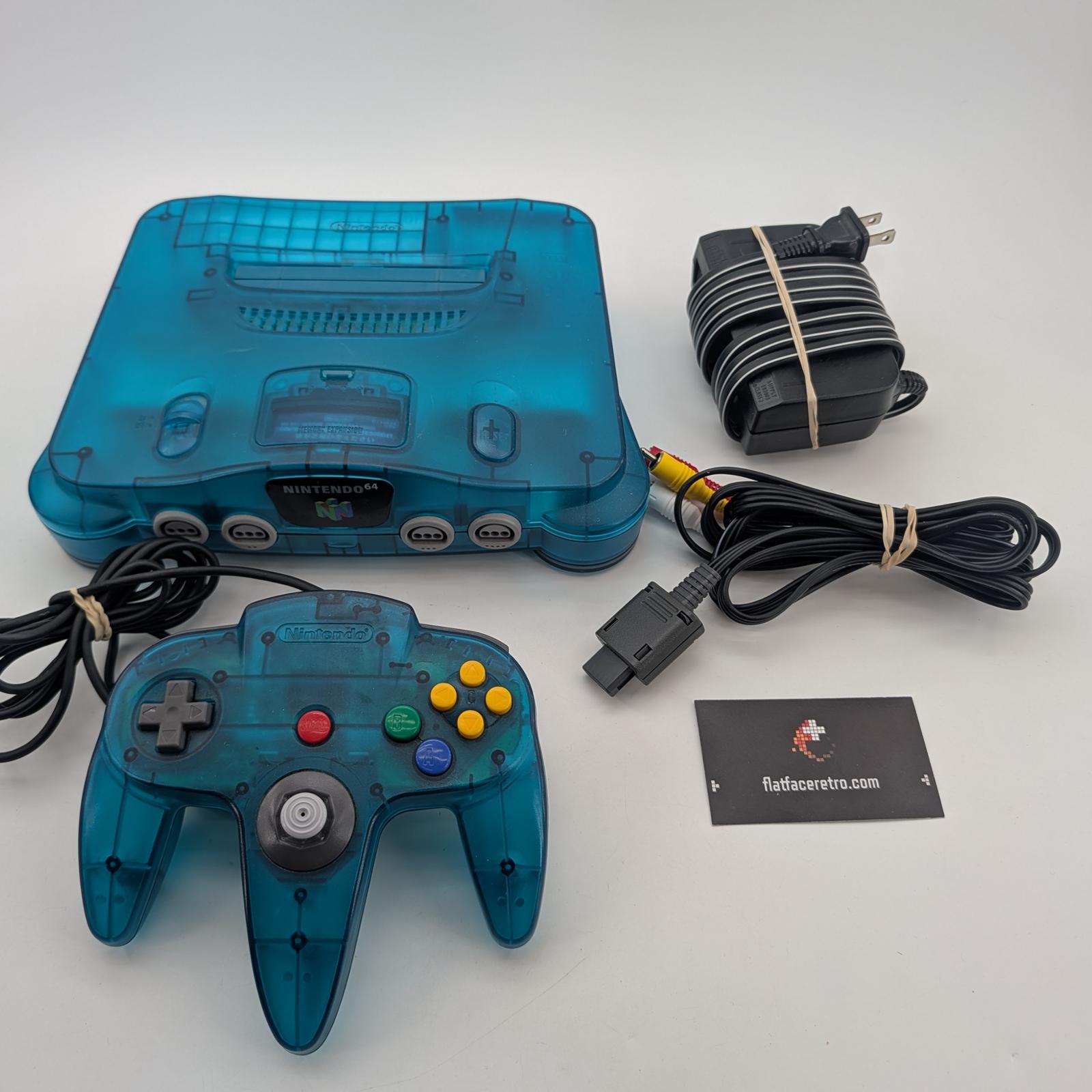N64 Funtastic Ice Blue Console Lot