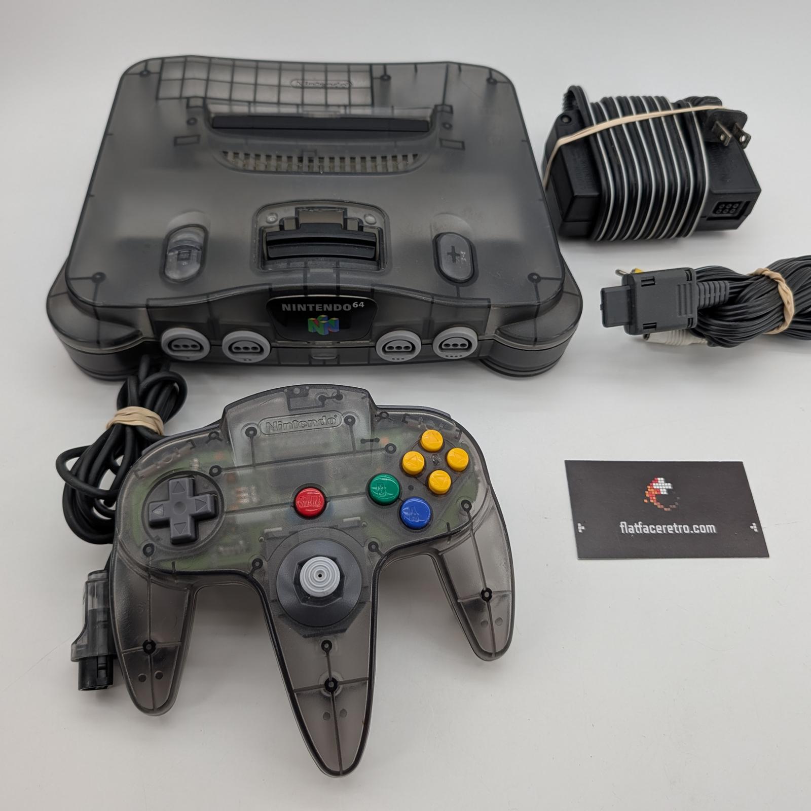 N64 Funtastic Smoke Black Console Lot
