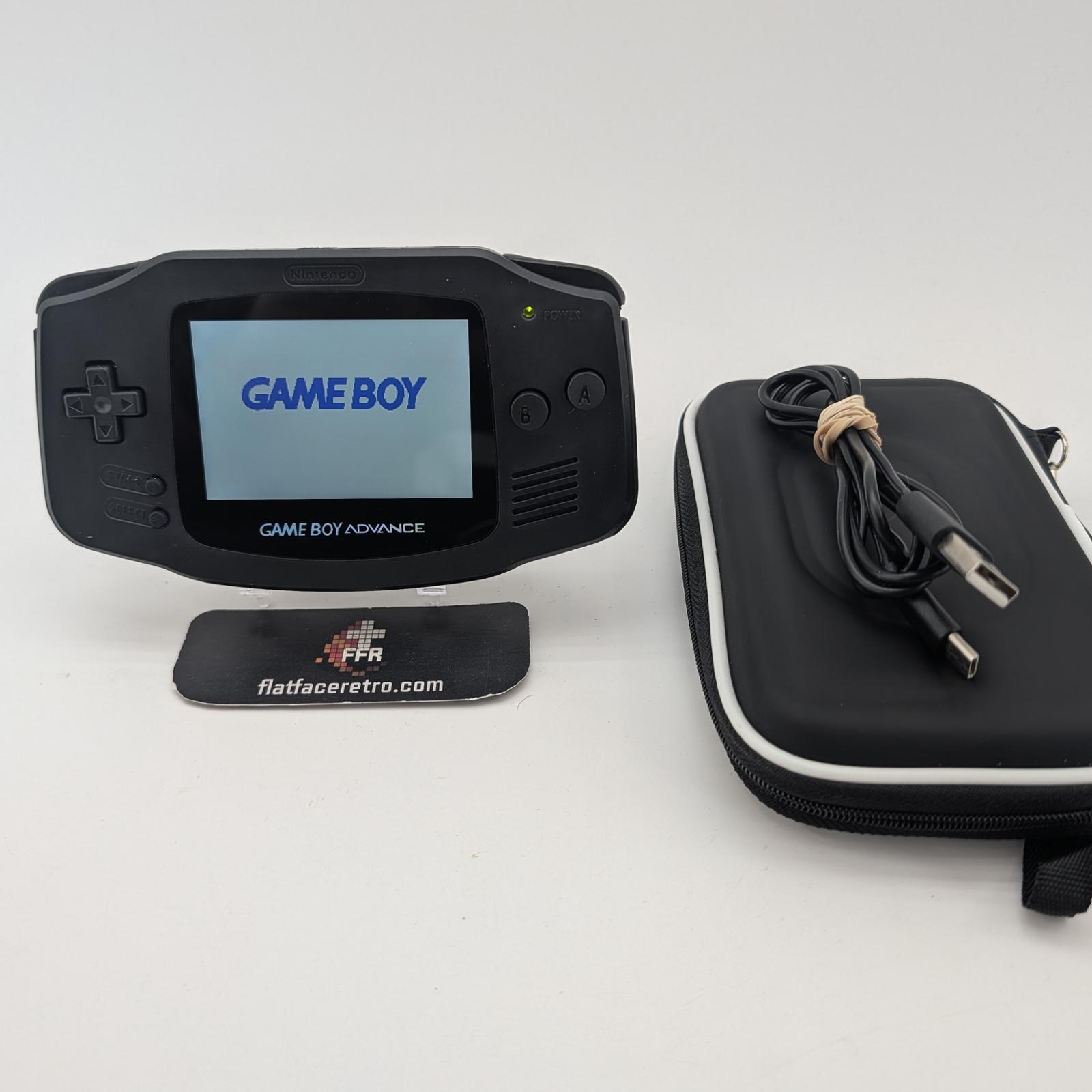 Game Boy Advance Modded IPS USB-C Rechargeable - All Black Style
